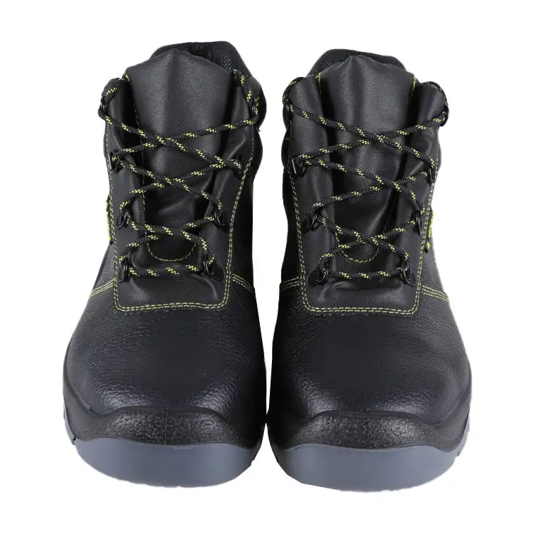 Deltaflus Sepatu Bot Keamanan Kaki Pria, Sepatu Bot Keamanan Caterpillar Pelindung Kulit Pu Luar Ruangan Anti Benturan Ujung Baja Industri untuk Pria