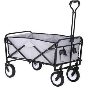 Chariot de festival pliable <span class=keywords><strong>avec</strong></span> roues et poignée télescopique pour le jardinage et le camping - Product Image 1