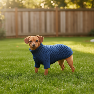 Ropa para Mascotas, Suéter Tejido para Perro, Azul, Pequeño, 40 cm, para Perros - Product Image 3