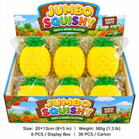Jouet de décompression en TPR en forme d'ananas géant, à rebond lent, simulation de fruit, vente en gros, logo personnalisé, OEM, soulagement sensoriel du stress