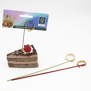 Ventes Directes d'usine Bambou Boucle Brochettes Pics Pics Alimentaires Décoratifs Fruits - Product Image 5
