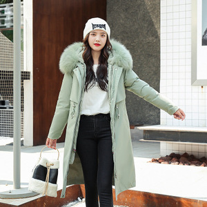 Producto caliente las mujeres gordas <span class=keywords><strong>chaqueta</strong></span> desmontable Puffy abrigo largo <span class=keywords><strong>de</strong></span> lana mujeres bombardero <span class=keywords><strong>chaqueta</strong></span> para <span class=keywords><strong>mujer</strong></span> - Product Image 2