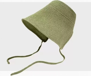 Women Vintage Bonnet With Tie Strap Foldable Straw Cap Wide Brim Sun Uv Protection Bucket <b>Hat</b> Beach Vacation Gifts - Product Image 4