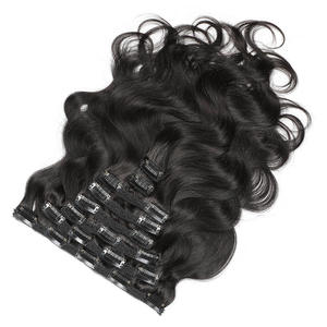 Extensiones de <span class=keywords><strong>Cabello</strong></span> Natural Brasileño Remy con Clip, Estilo Europeo Americano, Color Natural, <span class=keywords><strong>Cabello</strong></span> Humano Real - Product Image 3