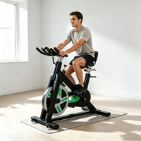 Vélo d'appartement à entraînement par courroie avec volant d'inertie de 18 kg, frein magnétique, cadre en acier et écran numérique – Équipement de fitness cardio pour entraînement à domicile