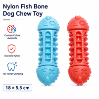 Jouet à mâcher en nylon en forme d'arête de poisson pour chien, bâtonnet de nettoyage dentaire et de mastication pour l'entraînement à la dentition (vente en gros)