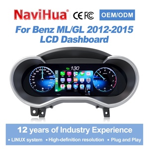 NaviHua 12.3" <b>Car</b> LCD Dashboard Panel <b>for</b> Mercedes Benz ML GL 2012 2015 NTG 4.5 <b>Speedometer</b> Digital Cluster Instrument Kilometer - Product Image 4