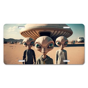 Alien World Universe Venta caliente Aluminio Metal Matrícula Digital Car Number Plates Blank Custom Your Photo Text Wholesale - Product Image 1