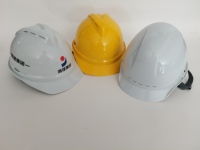 Casque de sécurité ABS/HDPE CE EN397, casques rigides pour la protection de la tête, casque de travail avec sangle à cliquet