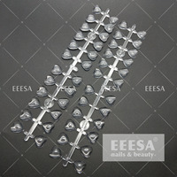 Échantillons de pratique clairs taille unique vernis à ongles en gel nuancier forme de coeur conseils d'affichage des ongles