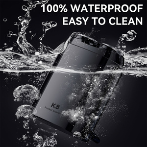 미니 스마트 휴대용 전기 로타리 헤어 면도기 IPX7 남성용 방수 트윈 블레이드 충전식 가정 및 호텔 사용 - Product Image 2