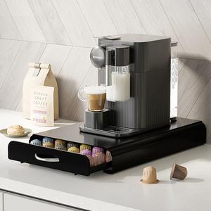 Pochette à café en métal noir et plateau à tiroir pour organisateur de capsules Nespresso <span class=keywords><strong>Vertuo</strong></span> Stockage de marchandises ponctuelles pour boissons - Product Image 2
