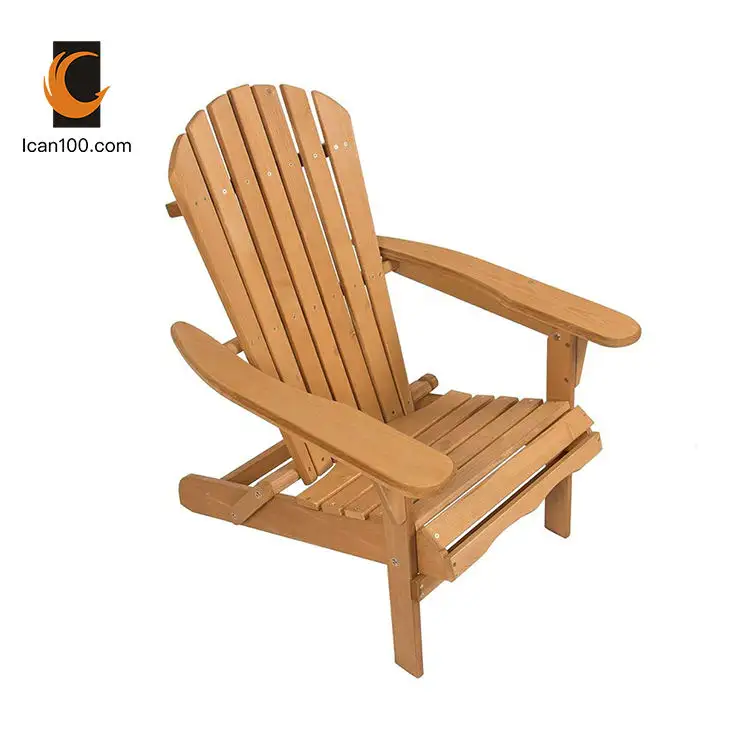 Mobilier d'extérieur minimaliste Chaise longue pour piscine Chaise longue chaise Adirondack en bois pliante