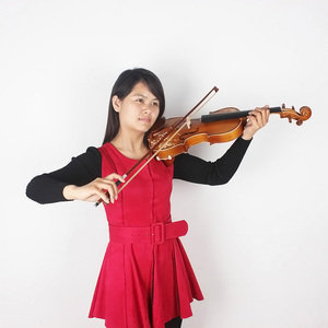 Violon artisanal Astonvilla Factory modèle 4/4, accessoires en jujube, motif <span class=keywords><strong>artistique</strong></span> imprimé, gravure florale, avec étui - Product Image 3