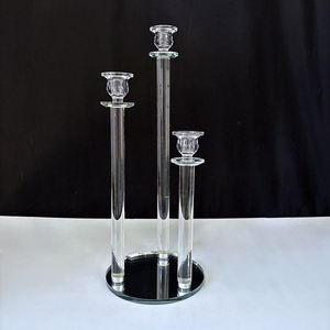 <span class=keywords><strong>Portacandele</strong></span> <span class=keywords><strong>in</strong></span> Cristallo a 3 Bracci per Matrimoni, Candelabro <span class=keywords><strong>in</strong></span> <span class=keywords><strong>Vetro</strong></span> Trasparente per Decorazioni <span class=keywords><strong>da</strong></span> Tavolo Nuziali - Product Image 2
