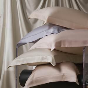 Xd Tencel <b>Bedding</b> <b>Set</b> Solid Color Embroidery 4-Piece Duvet Cover Pillowcase Sheets - Product Image 4