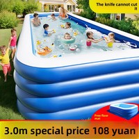 Piscine gonflable en PVC de forme carrée, design pliable pour une utilisation à domicile et en extérieur, modèle X-205