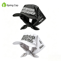 Casquette Bandana Y2K Personnalisée avec Impression par Sublimation, Motif Graphique, Protection Solaire, Écharpe, Casquette de Baseball, Streetwear, Fabricant OEM