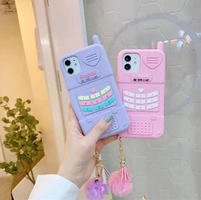 For iphone 6/7plus/8/12/XS/XR Phone Retro Design Cartoon Cute 3D Case Cover Shell