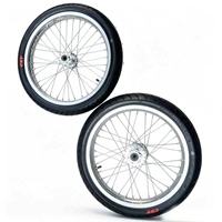 Ruedas SuperMoto para Motocicleta Surron Light Bee Talaria Supermotos LBX Nuevas Delanteras/Traseras Cromadas Plateadas 70/90-17 90/80-17 17 Pulgadas