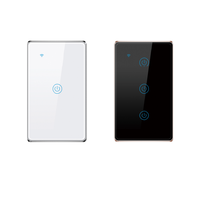 Interrupteurs muraux intelligents numériques sans fil modernes avec télécommande, 10A, en matériau PC, interrupteur d'alimentation WiFi pour les maisons
