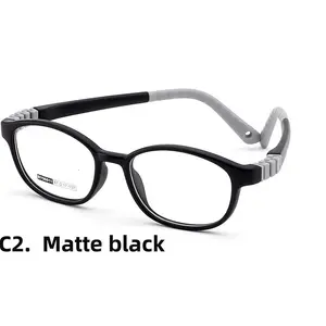 2024カラフルなTR90メガネファッショナブルなアイウェアフレームホットセールキッズ子供のための柔軟なカラフルなキッズキッズ眼鏡8色