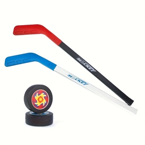 유니섹스 성인 초보자용 ABS 소재 하키 트레이닝 하키 스틱, 실내외 게임 훈련용 PVC 볼 2개 포함 - Product Image 4