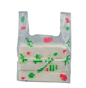 Bolsas de supermercado y tienda de comestibles al por mayor, desechables, biodegradables, de HDPE/LDPE, con asa tipo camiseta, para uso doméstico, con certificación ISO - Product Image 5