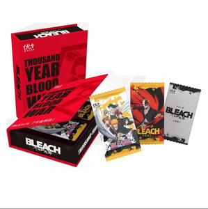 Venta caliente Anime japonés Bleach TCG tarjetas coleccionables mil años <span class=keywords><strong>juego</strong></span> de guerra de sangre mesa de <span class=keywords><strong>juego</strong></span> de cartas de <span class=keywords><strong>juego</strong></span> de mesa de refuerzo - Product Image 6