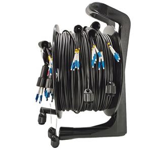 Draagbare Intrekbare Gepantserde Tactische Wikkeltrommel 100M 150M Glasvezelkabelhaspel Voor Het Uitzenden Van Live Streaming - Product Image 1