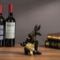 Grenzüberschreitende Anubis Epoxidharz-Skulptur Künstlerisches Handwerk Wohnzimmer-Dekoration Souvenir Kreative Altägyptische Volkskunst