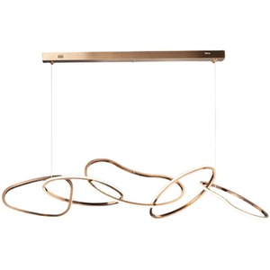 โคมไฟเพดาน LED สไตล์นอร์ดิกโมเดิร์น สำหรับร้านอาหาร บาร์ ดีไซน์สร้างสรรค์ รูปทรงวงกลมแบบมินิมอล ใช้ไฟ AC เหมาะสำหรับห้องขนาดกลาง - Product Image 6