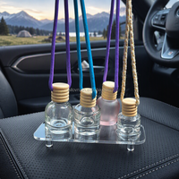 Diffuseur de parfum de luxe 8 ml à suspendre pour voiture, flacon en verre avec bouchon en bois, parfum longue durée pour véhicule - Meilleures ventes