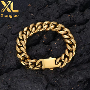 Width 8mm Hip-hop <b>Copper</b> Alloy Cuban <b>Bracelet</b> Spring Buckle Grinding Encryption Unisex Geometric Trendy Anniversary 0.3m - Product Image 1