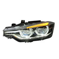 Nouveaux phares SJC Auto V3 originaux argentés tricolores DRL pour BMW F30 F35, feux de jour jaunes/blancs/rouges, phares Angel Eyes