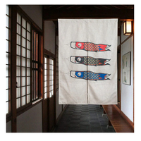 Cortina de Puerta KOI de Estilo Japonés y Coreano, Personalizada, de Cualquier Tamaño, de Algodón, Lino y Poliéster, para Cocina y Sala de Estar