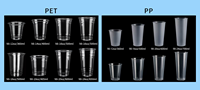 Gobelet en plastique jetable personnalisé avec logo pour Bubble Tea, café, jus, avec couvercles, 12oz, 14oz, 16oz, 20oz, en PP PET transparent