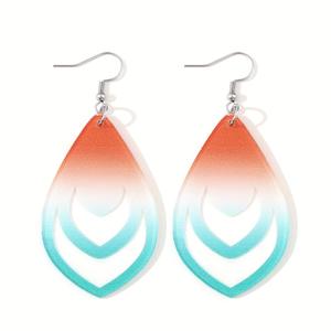 Pendientes de acrílico Estilo bohemio Resort Pendientes colgantes de forma irregular que cambian de color para mujeres Uionen 810 - Product Image 4
