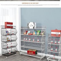 5 Ebenen mehr schicht iger Korb Lager regal Display Stand Rack