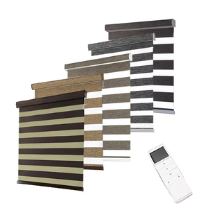 Điều khiển từ xa cơ giới ZigBee Con lăn Rèm hai lớp Polyester màn thông minh Zebra rèm, Shades & cửa chớp - Product Image 1