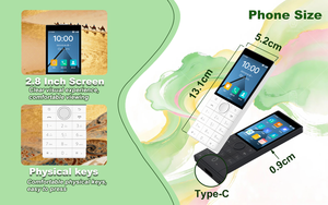 Téléphone portable QIN F22, carte SIM unique, sans appareil photo, services <span class=keywords><strong>Google</strong></span> pris en charge, écran tactile, clavier, protection de la vie privée pour les personnes âgées - Product Image 2