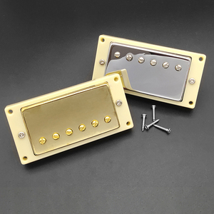 Micros Humbucker pour <span class=keywords><strong>guitare</strong></span> électrique LP, cadre noir et or, micros à double bobine de 50 mm pour le manche et de 52 mm pour le pont, pour <span class=keywords><strong>guitare</strong></span> de style LP - Product Image 4