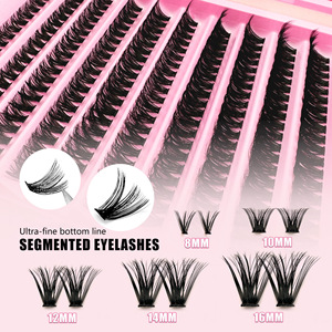 Faux cils Lakanaku 40D 80D, volume intense, bouclés, en grappe, pour femmes, amélioration du maquillage - Product Image 2