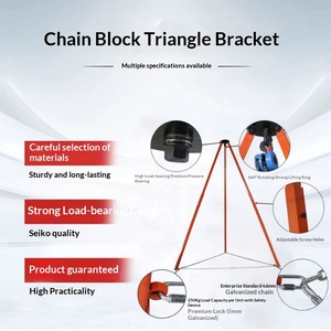 Treuil de levage télescopique <span class=keywords><strong>avec</strong></span> cadre en fer, capacité de 1 à 5 tonnes, hauteur de levage de 1 à 4 m, suspension mobile - Product Image 3