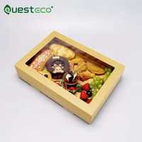 Voedselveilige, op maat gemaakte, stevige kartonnen doosjes van golfkarton voor fruit, sushi, fastfood, hamburgers, friet en picknick.