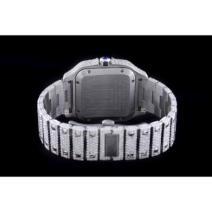 Drioshipping Hip Hop Iced Out VVS Moissanite Diamond <b>Watch</b> Stainless Steel Custom Logo <b>Mechanical</b> <b>Watch</b> for Men - Product Image 4