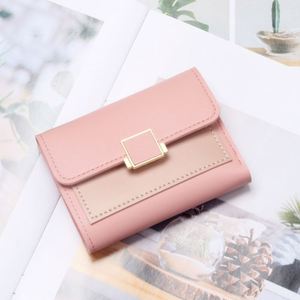 Fashionable Colorful <b>Small</b> Wallet Short Student Coin <b>Purse</b> Female Card Bag Wallets - Product Image 5