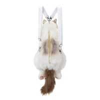 Nouveau Sac à Dos Chat Ultra Doux et Réaliste 2026 – Sac de Transport Moelleux en Forme de Chat pour Animaux de Compagnie avec Fonction de Rangement