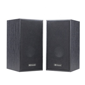 Kisonli T-003 Haut-parleur en bois 2.0 Haut-parleur <span class=keywords><strong>portable</strong></span> <span class=keywords><strong>pour</strong></span> <span class=keywords><strong>ordinateur</strong></span> <span class=keywords><strong>portable</strong></span> avec USB 2.0 et prise jack 3,5 mm - Product Image 3