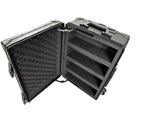 Valise à roulettes en aluminium grande capacité, verrouillable, antichoc, avec roues, pour équipement DJ, instruments, outils, cartes